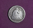 1854- silver SEATED LIBERTY Half Dime #P20445 — photo 1