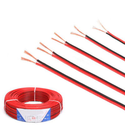 2 Copper Core Twin Thinwall Red&Black RVB Sheath Cable Wire 0.3 0.5 0.75 1.5mm²