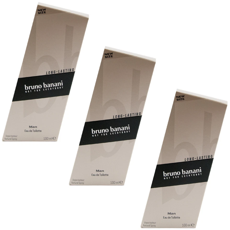 Bruno Banani MAN Eau de Toilette EdT Spray for man 3 x 100ml EdT Spray Basic - Bild 1 von 1