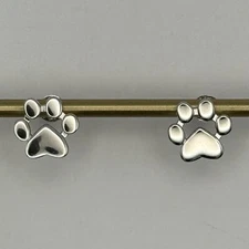 925 Sterling Silver Paw Earrings (#129)