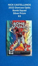 NICK CASTELLANOS - 2022 Donruss Optic - Bomb Squad - Silver Prizm - #BS-10