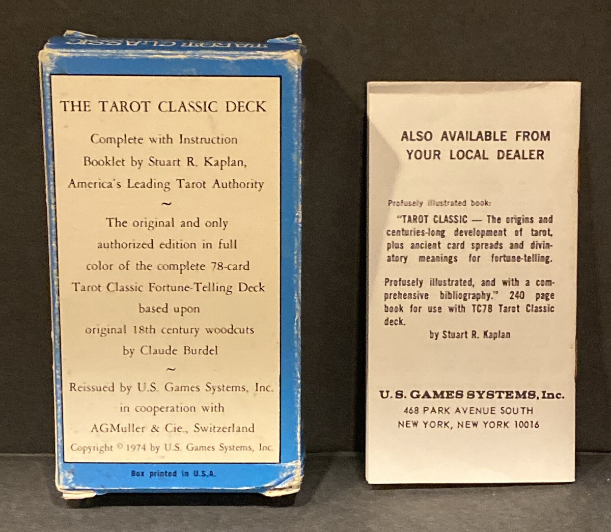 Tarot Classic Card Deck Stuart R Kaplan Complete 78 Instruction