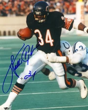 Walter Payton Autographed 8x10 Chicago Bears Ball Signed Reprint Photo
