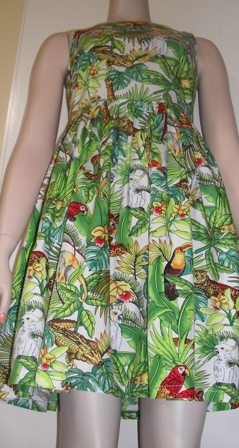 DANGERFIELD Jungle A-line Fit-and-Flare dress - Size 8 - Pockets