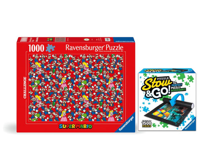 Ravensburger Super Mario Challenge 1000 Teile + gratis Puzzle-Matte Geschenk