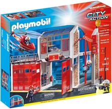 playmobil 9052 city action fire station superset