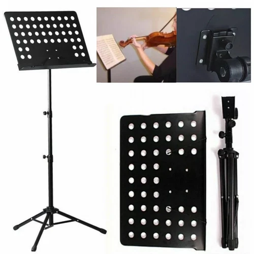 US Heavy Duty Orchestral Music Stand Adjustable Sheet Stand Portable Tripod Base