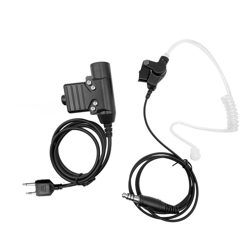 U94 PTT 2-Pin Radio Headset Walkie Talkie Adapter For Midland Radio - Zdjęcie 2 z 5