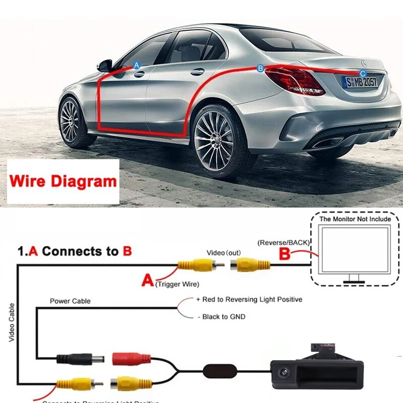Car HD RearView Camera for BMW 3/5 Series E60 E61 E70 E71 E72 E82 E88 E84 E90 - Image 4 of 4