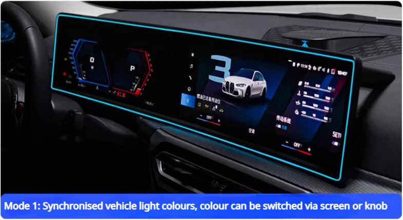 Dashboard And Screen Bezel With RGB Dynamic LED Light for BMW 3 Series G20 2023+ - Image 3 of 4