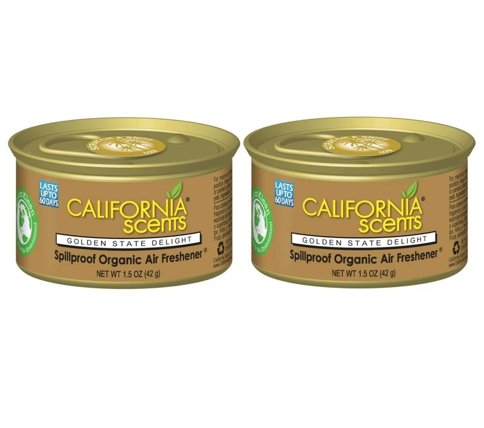California Scents Spillproof Air Fresheners, Golden State Delight, 2 Packs