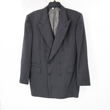 Vintage Brioni sport coat Mens 42R Double breasted peak lapel wool Pinstripe