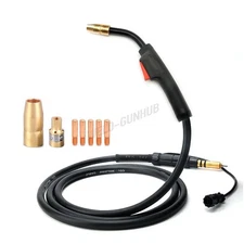 10" 15" MIG Welding Gun Torch Replace for Miller M-100 195605 248282 with tips