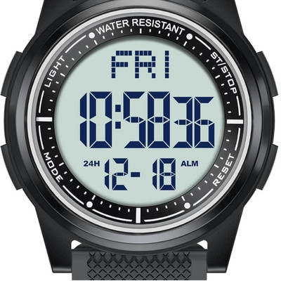Digitaluhr Sport 5 ATM Wasserdicht Stoppuhr Wecker Dualzeitzone Ultradünn We