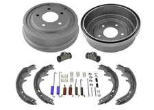 Rear Drums Shoes Wheel Cylinders Spring Kit 6pc for Ford E150 F150 1987-1996