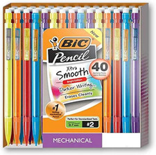 Bic Mechanical Pencils, Xtra Smooth, Bright Edition Darker Colors, Erases Clean
