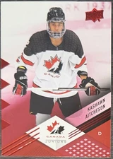 Kashawn Aitcheson Rookie 2024 Upper Deck Team Canada Juniors #31 Red Foil (RC)