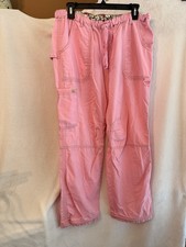 Koi Women  s L Pink Cargo Scrub Pants. 6N