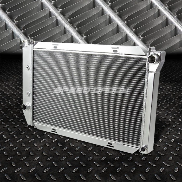 RADIADOR ALUMINIO 3 FILAS + KIT VENTILADOR 2X 10" NEGRO PARA FORD MUSTANG/LTD/SQUIRE V8 71-73 Foto 2 de 4