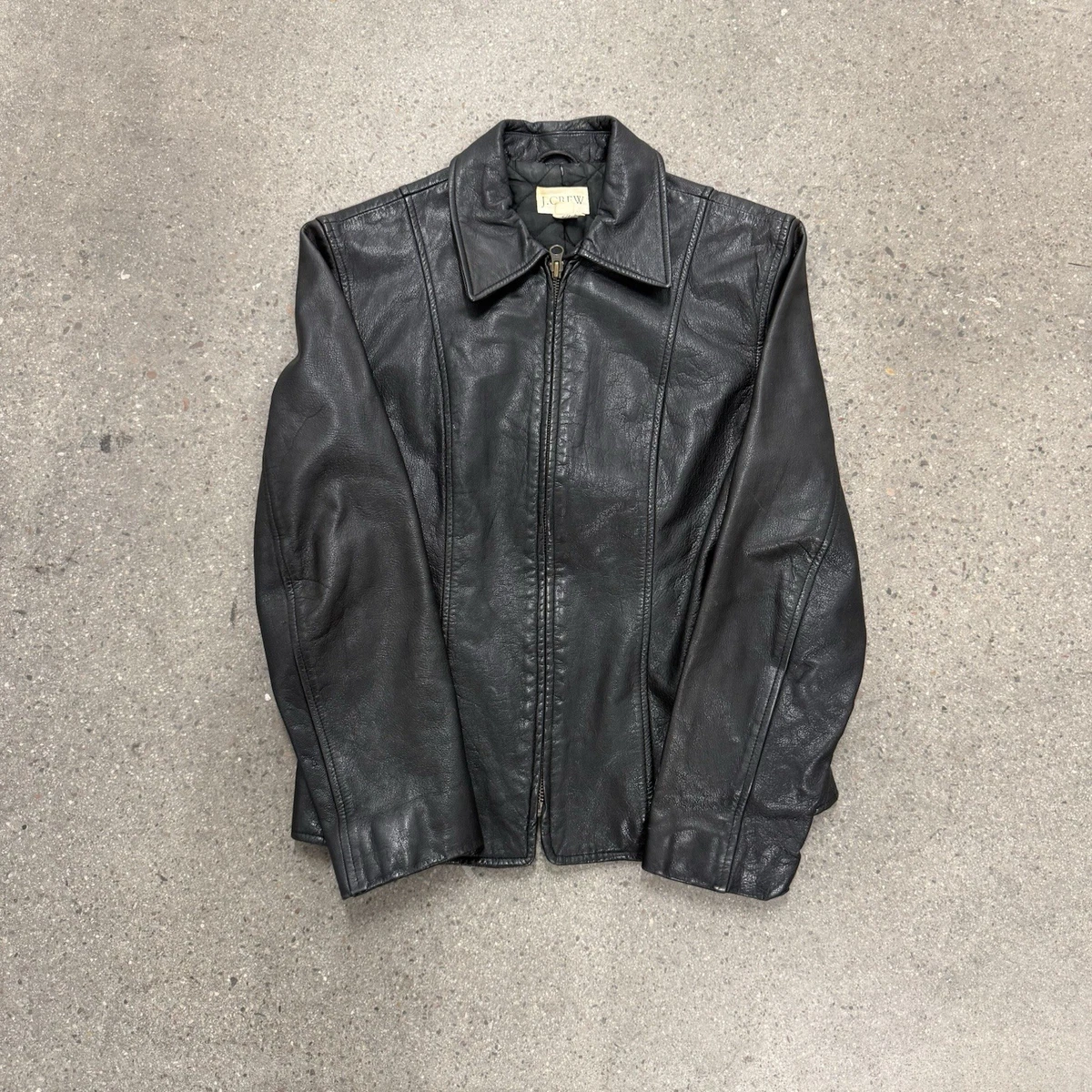 J.CREW Leather Outer Shell Black Coats, Jackets & Vests for Men