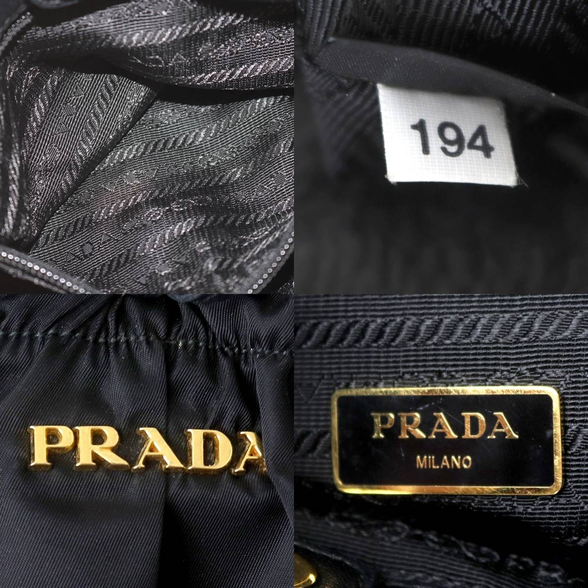 Prada Ribbon One Shoulder Bag BN1970 Nero Nylon Vintage Authentic thumbnail 10