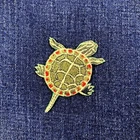 Painted Turtle Applique Patch - Embroidered Water Animal Badge 2.5" (Iron On)