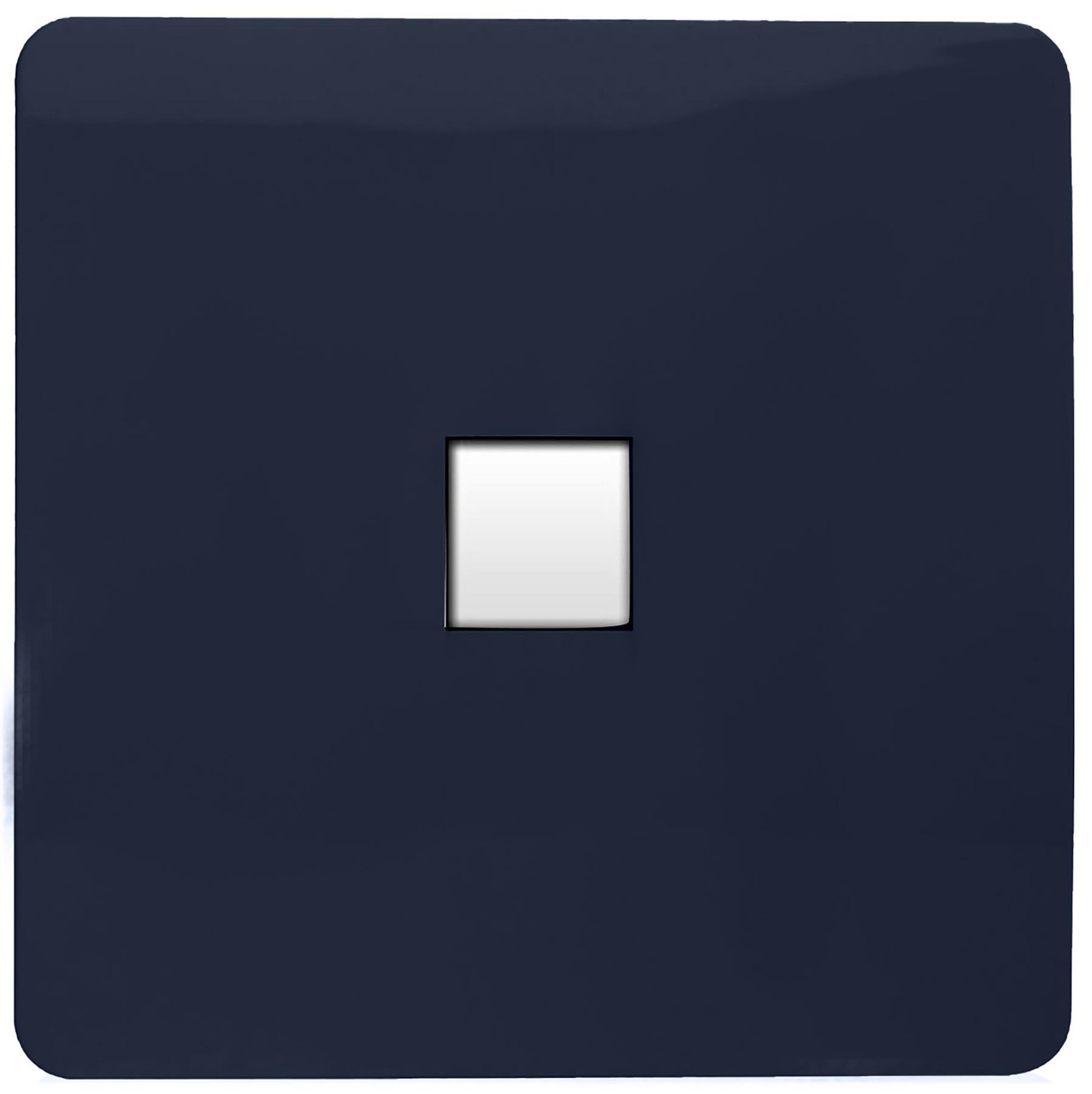 Trendi Artistic Modern Glossy Tactile RJ56 Cat 5e&Cat 6 Ethernet Socket Navy - Image 2