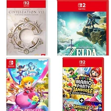 4 Sealed Nintendo Switch 2: Mario Party, Civilization VIi, Zelda Lot Ships Now!