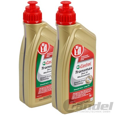 2x 1L CASTROL TRANSMAX DEX III AUTOMATIKGETRIEBEÖL für MB 236.9 ALLISON C4 MAN