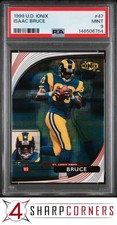 1999 U.D. IONIX #47 ISAAC BRUCE RAMS HOF POP 2 PSA 9
