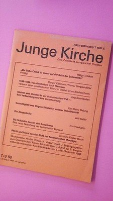 164029 JUNGE KIRCHE 7-8 /88 eine Zeitschrift europäischer Christen