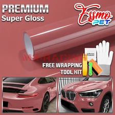 ESSMO PET Super Gloss Morganite Red Vehicle Vinyl Wrap Decal Sheet Like Paint