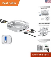 Multi-Function Aluminum Dock for Mac Mini M4 with 8TB SSD Support  Card Readers