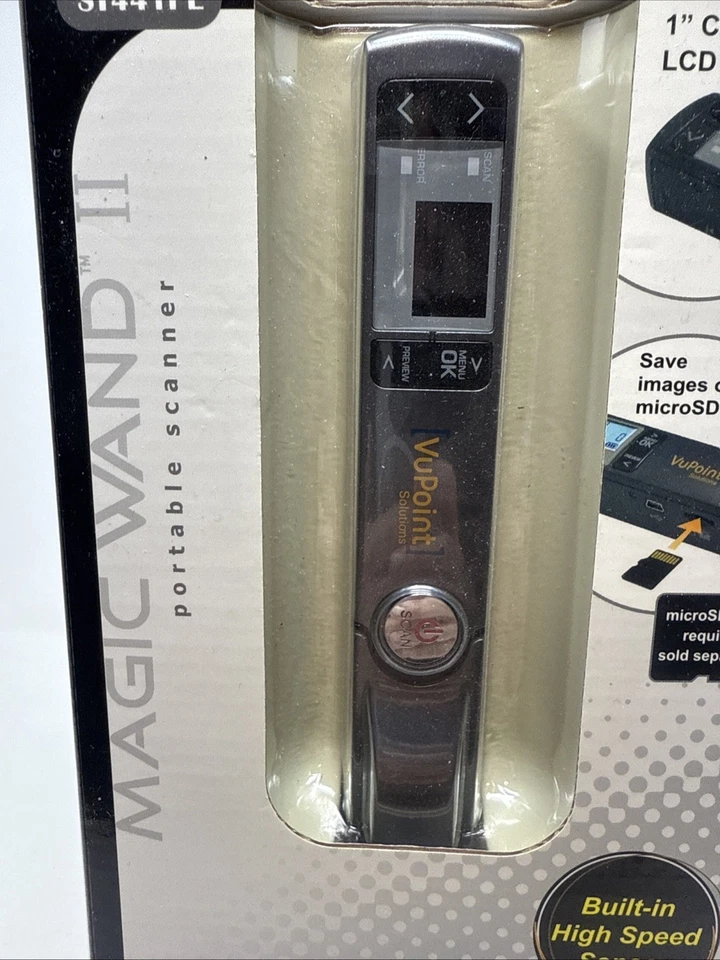 VuPoint ST441 Magic Wand Portable Scanner Scans B&W & Color Documents Black NEW - Image 4 of 4