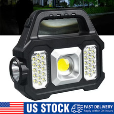 Solar Power LED Camping Lamp Flashlight Tent Light Lantern Rechargeable Battery