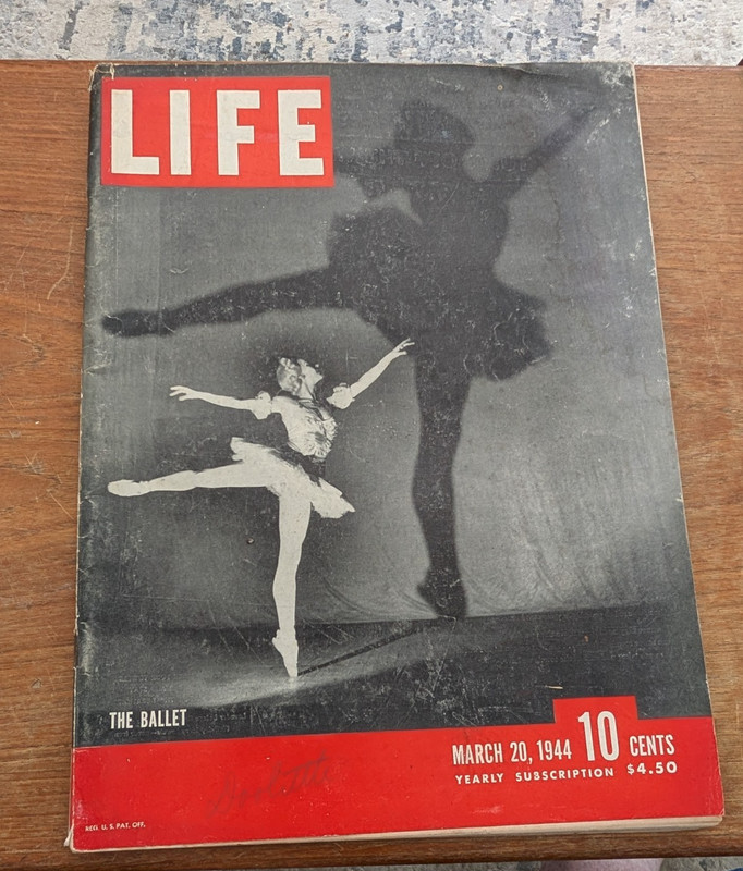 Life Magazine-March 20, 1944- World War II, Ballet, Frostbite - Great Ads. - VG