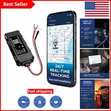 Compact 4G GPS Tracker - 90 Days Pre-Paid Service  Anti-Theft Alerts