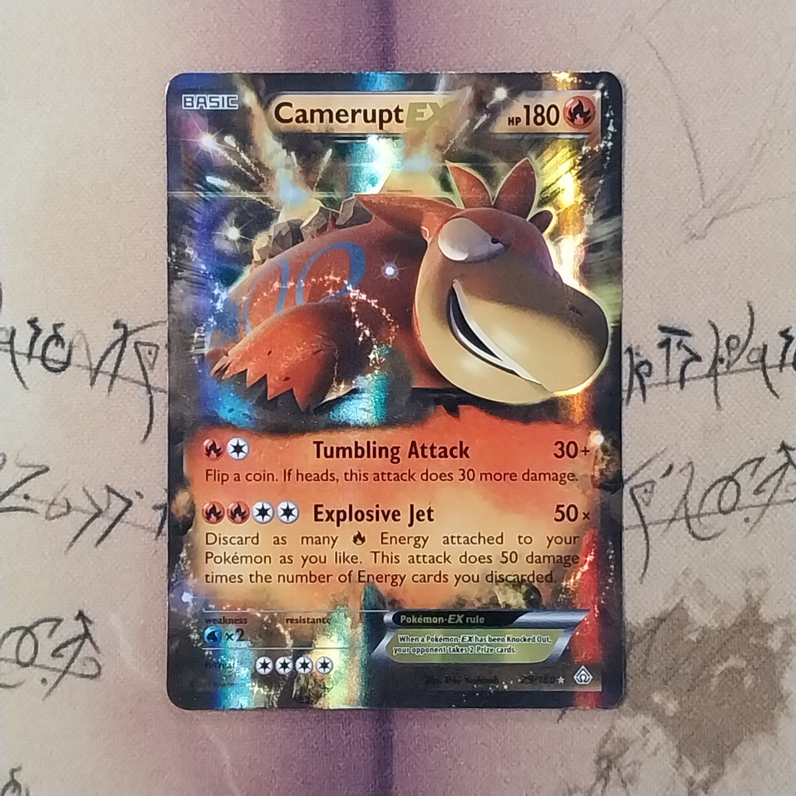 Camerupt EX 29/160 XY Primal Clash Holo NM Pokemon Card English