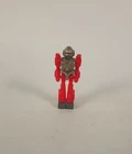 Vintage 1980s Diaclone 1" Red Driver Chrome Silver Chest Mini Figure Takara