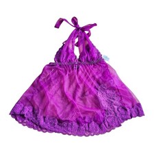 Fredericks Of Hollywood Sz M Purple Lingerie 2pc Set New