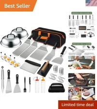**Ultimate 35PCS Stainless Steel Griddle Accessories Kit - Luxury BBQ Tools f...