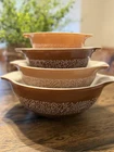 Pyrex Vintage Woodland Nesting Bowl Set 4-Piece Brown