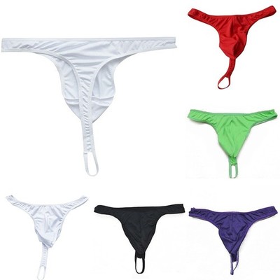 Tanga Herren Unterhose Bequem Weich Bikini Bulge Pouch Polyester Slips