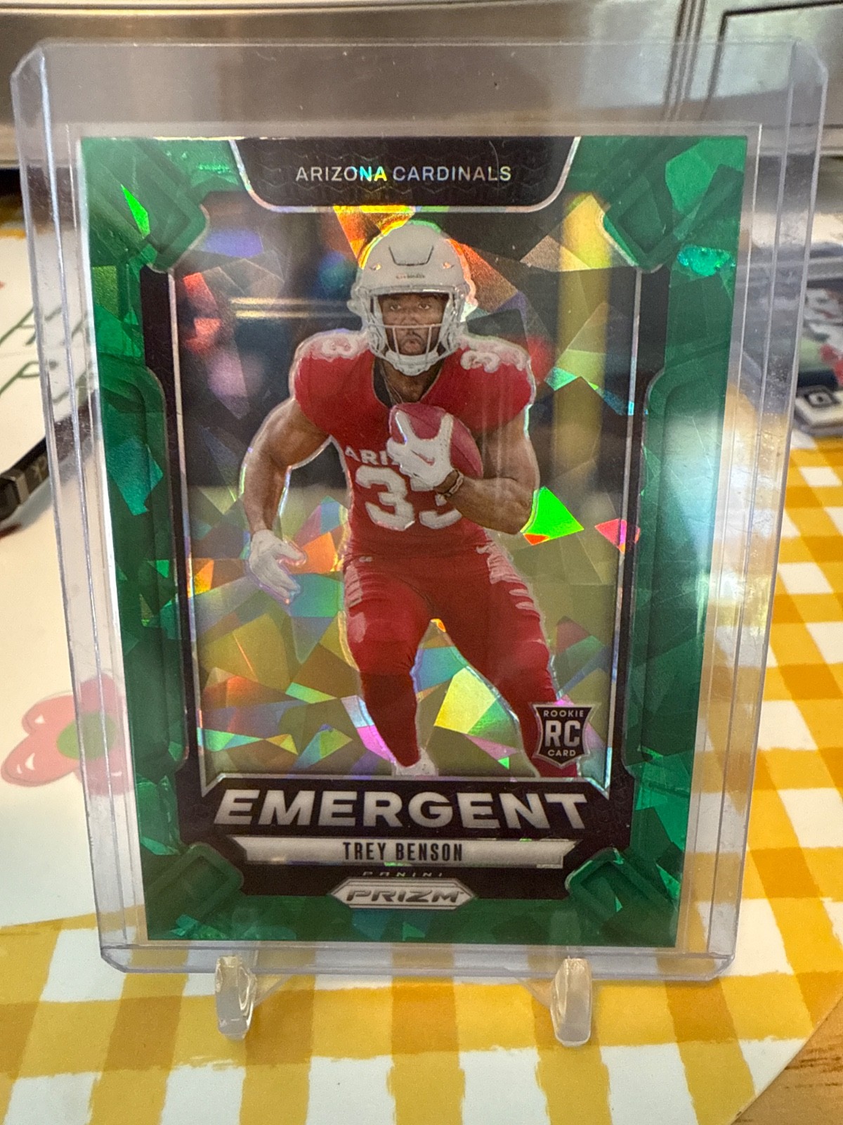 2024 Panini Prizm - Emergent Trey Benson #17 Green Ice Prizm (RC)