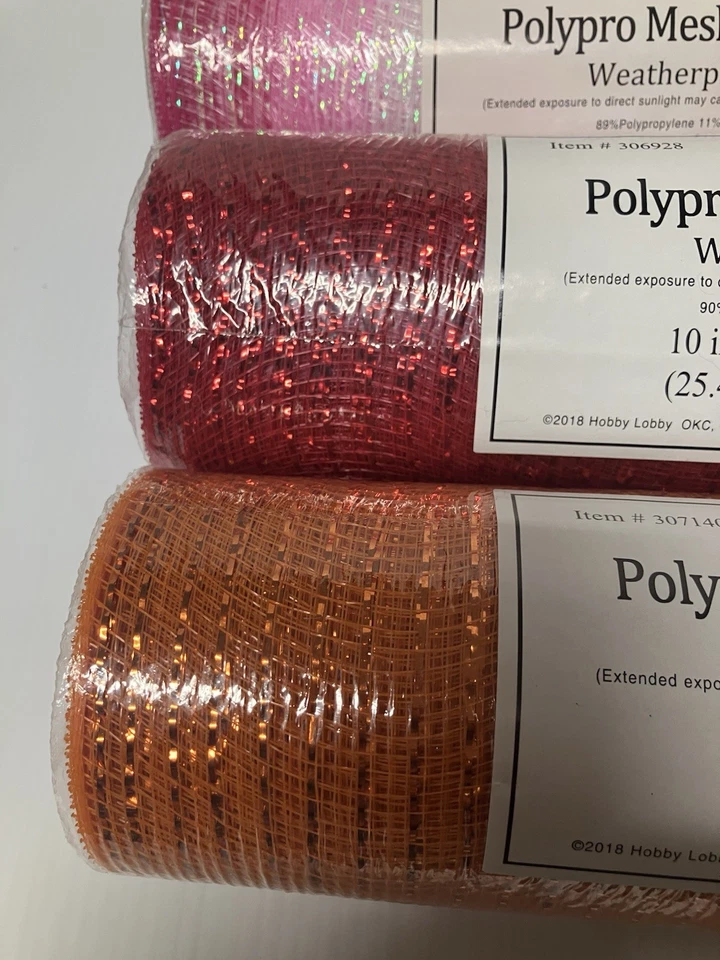 10 New Rolls Deco Poly Mesh 10" X 10 Yds - Image 4 of 4