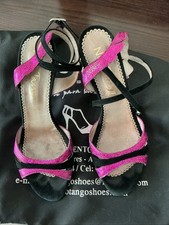 Neo Tango Argentine Tango Shoes Size 40/9.5, 3  Heel, Magenta/Black