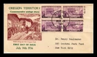 Dr Jim Stamps Fdc Scott 783 3C Oregon Territory Centennial Block Hubbard Cachet