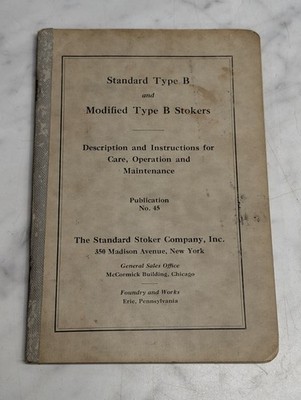 STANDARD HEIZER TYP B & MODIFIZIERTE HEIZER BEDIENUNGSANLEITUNG BEDIENUNG 1933