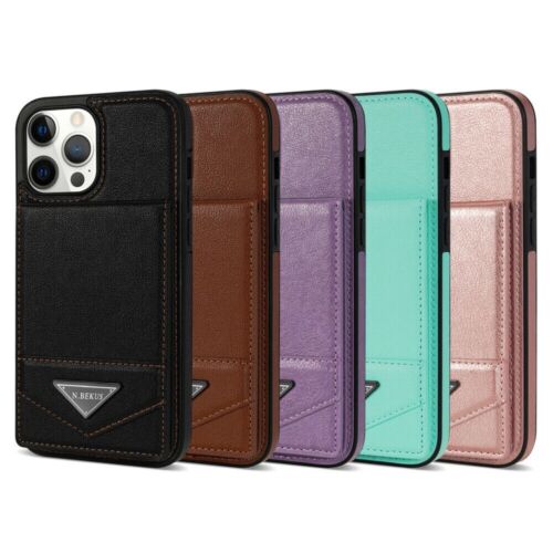 For iPhone 16 15 15 14 Pro Max Plus RFID Leather Wallet Card Case Flip Cover - Picture 18 of 79