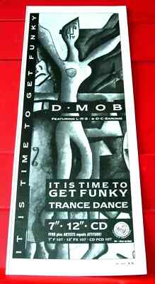 D Mob It Is Time To Get Funky Vintage ORIG 1989 Press/Magazine ADVERT 12''x 4.5''